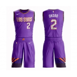 Phoenix Suns #2 Elie Okobo Swingman Purple Basketball Suit Jersey - City Edition