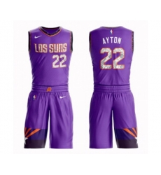 Phoenix Suns #22 Deandre Ayton Swingman Purple Basketball Suit Jersey - City Edition