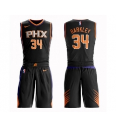 Phoenix Suns #34 Charles Barkley Swingman Black Basketball Suit Jersey - Statement Edition