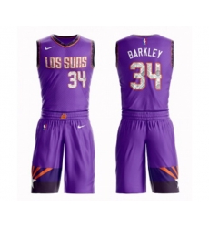 Phoenix Suns #34 Charles Barkley Swingman Purple Basketball Suit Jersey - City Edition