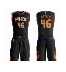 Phoenix Suns #46 Aron Baynes Swingman Black Basketball Suit Jersey - Statement Edition