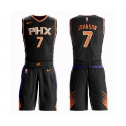 Phoenix Suns #7 Kevin Johnson Swingman Black Basketball Suit Jersey - Statement Edition