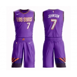 Phoenix Suns #7 Kevin Johnson Swingman Purple Basketball Suit Jersey - City Edition
