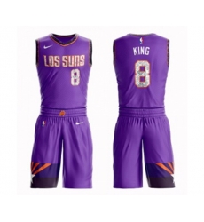 Phoenix Suns #8 George King Swingman Purple Basketball Suit Jersey - City Edition