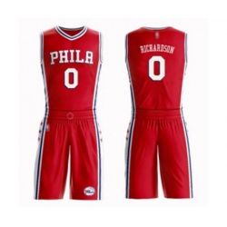 Philadelphia 76ers #0 Josh Richardson Swingman Red Basketball Suit Jersey Statement Edition
