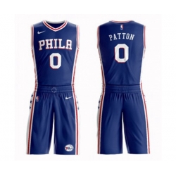 Philadelphia 76ers #0 Justin Patton Swingman Blue Basketball Suit Jersey - Icon Edition