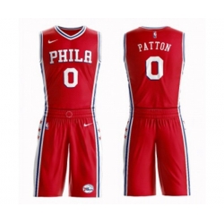 Philadelphia 76ers #0 Justin Patton Swingman Red Basketball Suit Jersey Statement Edition