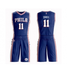 Philadelphia 76ers #11 James Ennis Swingman Blue Basketball Suit Jersey - Icon Edition