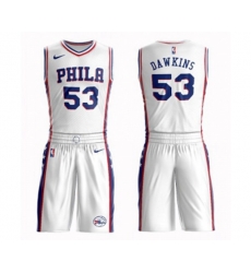 Philadelphia 76ers #53 Darryl Dawkins Swingman White Basketball Suit Jersey - Association Edition