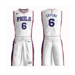 Philadelphia 76ers #6 Julius Erving Swingman White Basketball Suit Jersey - Association Edition