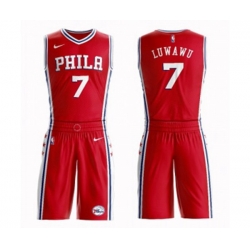 Philadelphia 76ers #7 Timothe Luwawu Swingman Red Basketball Suit Jersey Statement Edition