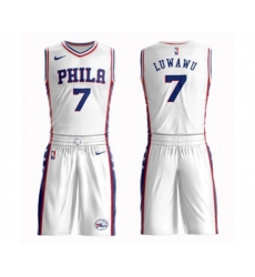 Philadelphia 76ers #7 Timothe Luwawu Swingman White Basketball Suit Jersey - Association Edition