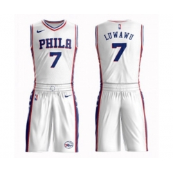 Philadelphia 76ers #7 Timothe Luwawu Swingman White Basketball Suit Jersey - Association Edition