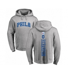 Philadelphia 76ers #0 Josh Richardson Ash Backer Pullover Hoodie