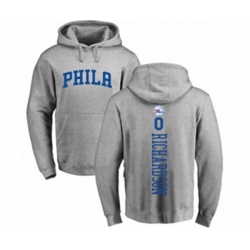 Philadelphia 76ers #0 Josh Richardson Ash Backer Pullover Hoodie