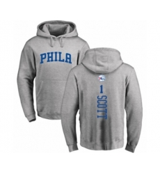 Philadelphia 76ers #1 Mike Scott Ash Backer Pullover Hoodie