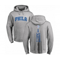 Philadelphia 76ers #1 Mike Scott Ash Backer Pullover Hoodie