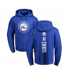 Philadelphia 76ers #11 James Ennis Royal Blue Backer Pullover Hoodie