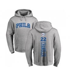 Philadelphia 76ers #22 Wilson Chandler Ash Backer Pullover Hoodie