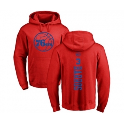 Philadelphia 76ers #3 Dana Barros Red One Color Backer Pullover Hoodie