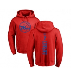 Philadelphia 76ers #7 Timothe Luwawu Red One Color Backer Pullover Hoodie