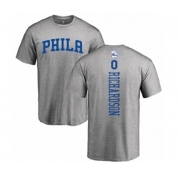 Philadelphia 76ers #0 Josh Richardson Ash Backer T-Shirt