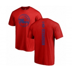 Philadelphia 76ers #0 Josh Richardson Red One Color Backer T-Shirt