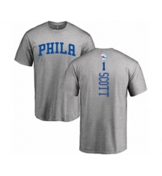 Philadelphia 76ers #1 Mike Scott Ash Backer T-Shirt