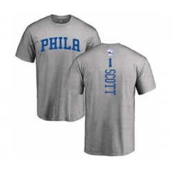 Philadelphia 76ers #1 Mike Scott Ash Backer T-Shirt