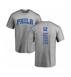 Philadelphia 76ers #12 Tobias Harris Ash Backer T-Shirt