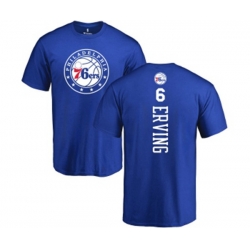 Philadelphia 76ers #6 Julius Erving Royal Blue Backer T-Shirt