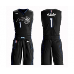 Orlando Magic #1 Jonathan Isaac Swingman Black Basketball Suit Jersey - City Edition Orlando Magic #1 Jonathan Isaac Swingman Black Basketball Suit Jersey - City Edition