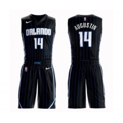 Orlando Magic #14 D.J. Augustin Swingman Black Basketball Suit Jersey Statement Edition Orlando Magic #14 D.J. Augustin Swingman Black Basketball Suit Jersey Statement Edition