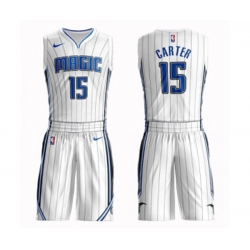 Orlando Magic #15 Vince Carter Swingman White Basketball Suit Jersey - Association Edition Orlando Magic #15 Vince Carter Swingman White Basketball Suit Jersey - Association Edition