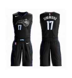 Orlando Magic #17 Jonathon Simmons Swingman Black Basketball Suit Jersey - City Edition