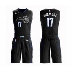 Orlando Magic #17 Jonathon Simmons Swingman Black Basketball Suit Jersey - City Edition Orlando Magic #17 Jonathon Simmons Swingman Black Basketball Suit Jersey - City Edition