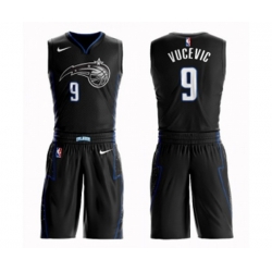 Orlando Magic #9 Nikola Vucevic Swingman Black Basketball Suit Jersey - City Edition Orlando Magic #9 Nikola Vucevic Swingman Black Basketball Suit Jersey - City Edition