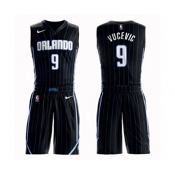 Orlando Magic #9 Nikola Vucevic Swingman Black Basketball Suit Jersey Statement Edition Orlando Magic #9 Nikola Vucevic Swingman Black Basketball Suit Jersey Statement Edition