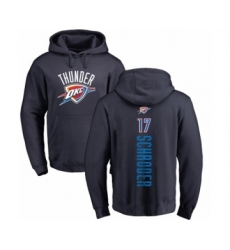Oklahoma City Thunder #17 Dennis Schroder Navy Blue Backer Pullover Hoodie