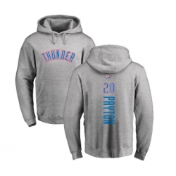 Oklahoma City Thunder #20 Gary Payton Ash Backer Pullover Hoodie Oklahoma City Thunder #20 Gary Payton Ash Backer Pullover Hoodie