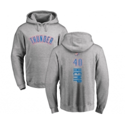 Oklahoma City Thunder #40 Shawn Kemp Ash Backer Pullover Hoodie Oklahoma City Thunder #40 Shawn Kemp Ash Backer Pullover Hoodie