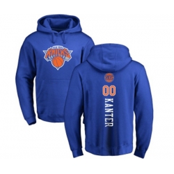 New York Knicks #00 Enes Kanter Royal Blue Backer Pullover Hoodie