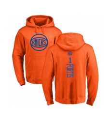 New York Knicks #1 Bobby Portis Orange One Color Backer Pullover Hoodie