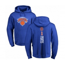 New York Knicks #1 Bobby Portis Royal Blue Backer Pullover Hoodie