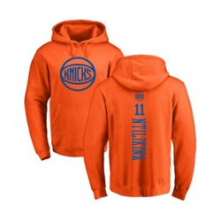 New York Knicks #11 Frank Ntilikina Orange One Color Backer Pullover Hoodie