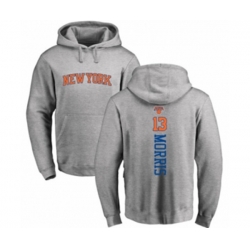 New York Knicks #13 Marcus Morris Ash Backer Pullover Hoodie