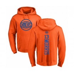 New York Knicks #13 Marcus Morris Orange One Color Backer Pullover Hoodie