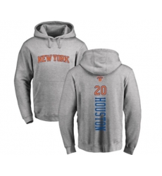 New York Knicks #20 Allan Houston Ash Backer Pullover Hoodie