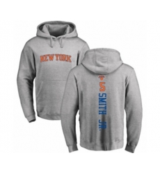 New York Knicks #5 Dennis Smith Jr. Ash Backer Pullover Hoodie