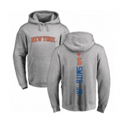 New York Knicks #5 Dennis Smith Jr. Ash Backer Pullover Hoodie